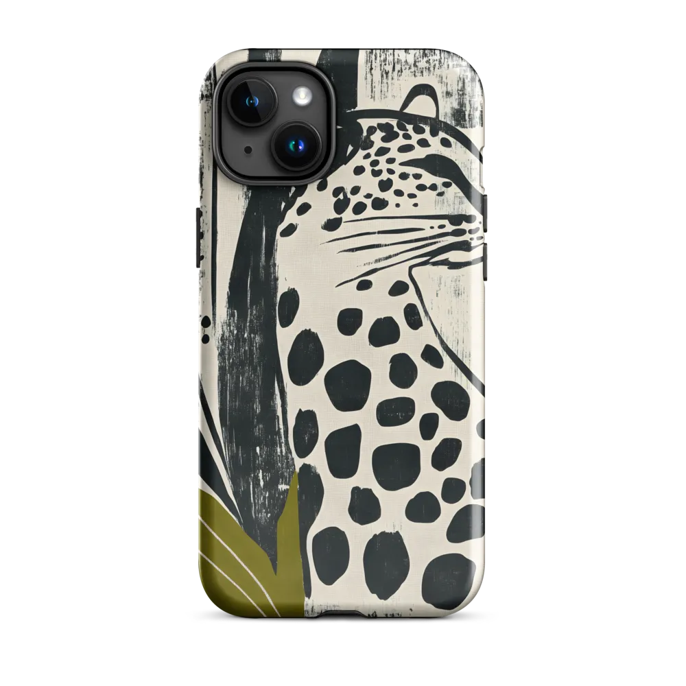 Leopard in Silhouette: A Modern Appeal | Phone Case |  15 Plus | Tough Case | Glossy