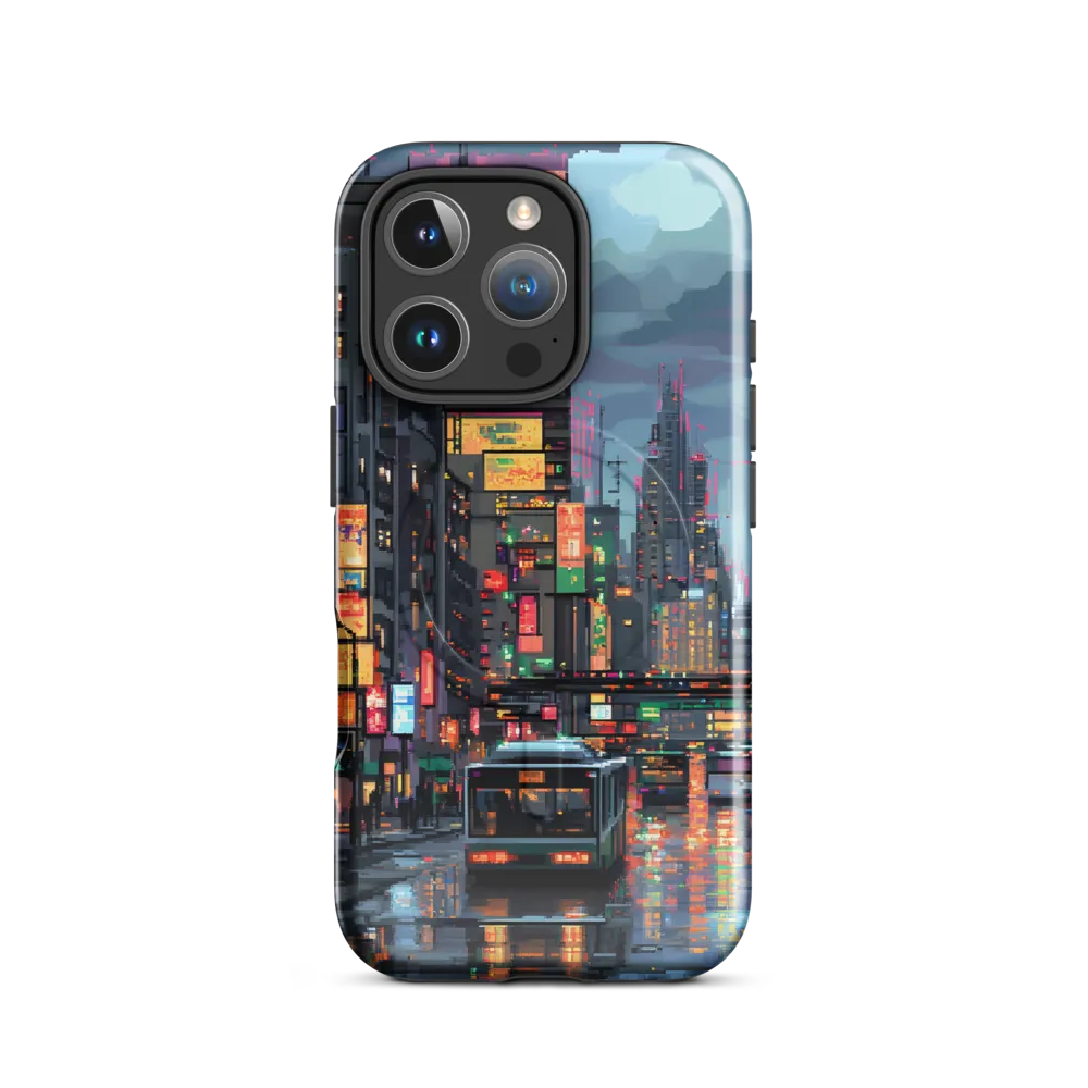 Neon Dreams: A Pixelated Urban Night