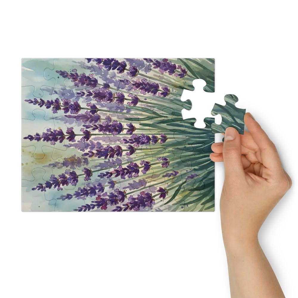 Lavender Study 
 Jigsaw Puzzle in Tin Box