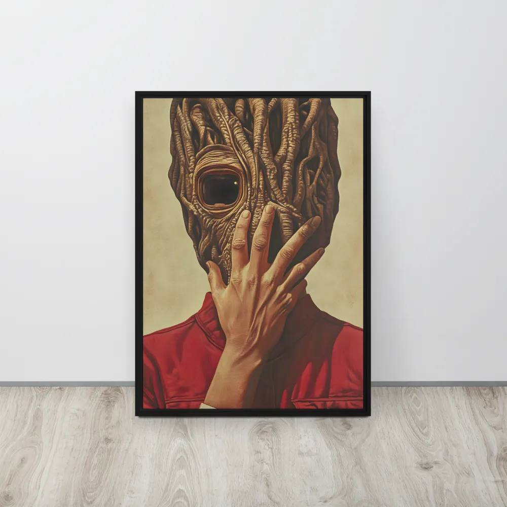 The Mask of Roots | Canvas with Black Frame | 20″×28″