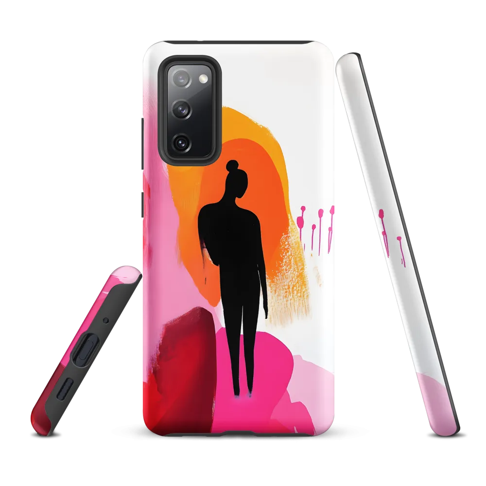 Silhouette in Colorful Abstraction