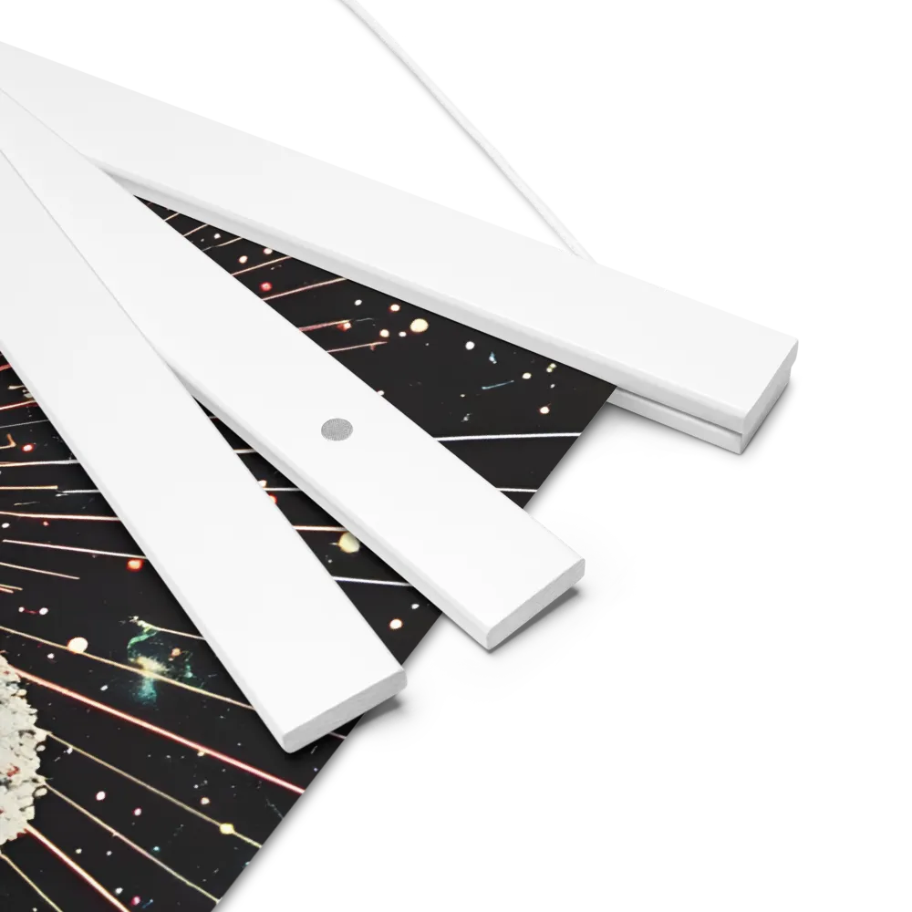 Ethereal Astronaut: A Journey Through the Cosmos | Poster With White Wood Hanger | 14″×14″