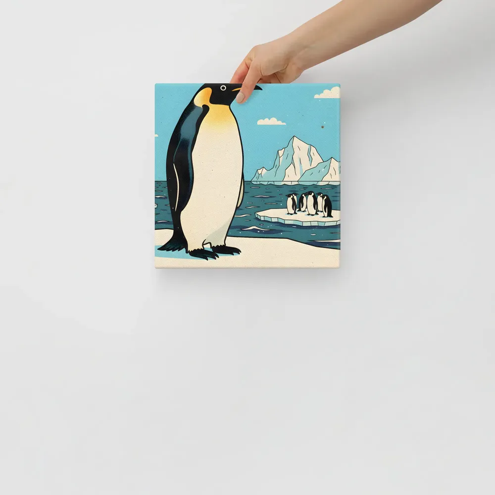 Emperor on Ice 
 Canvas | 10″x 10″