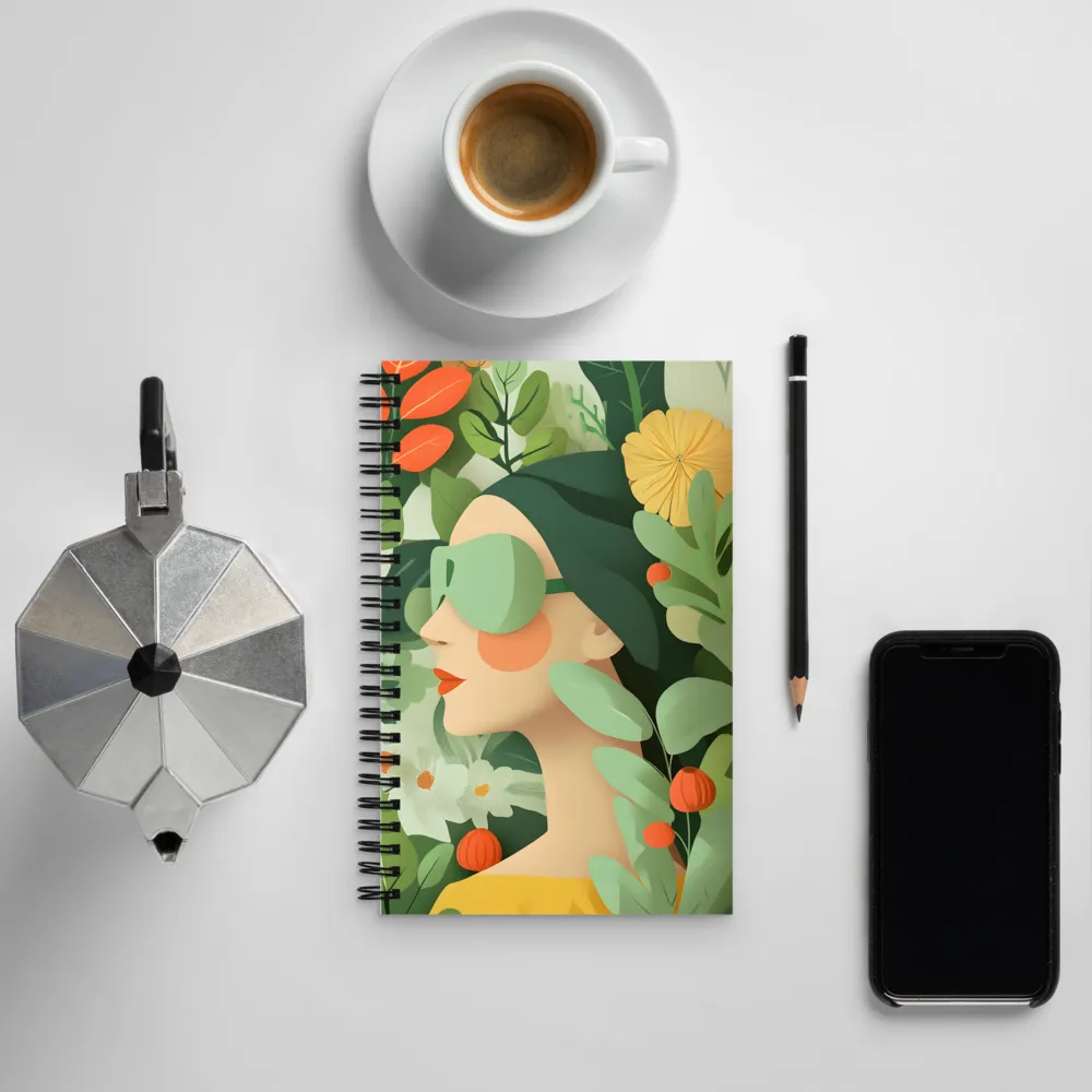 Nature's Serenity: A Modern Portrait | Spiral Notebook