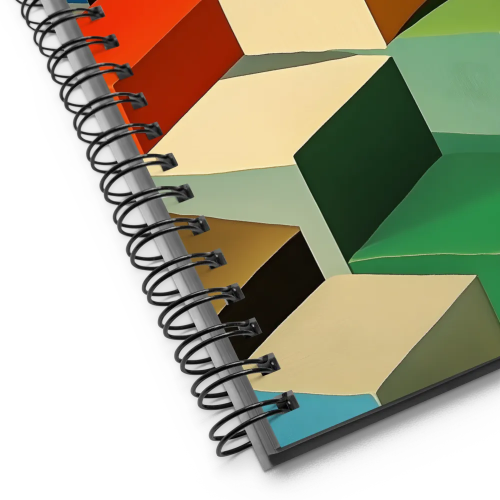 Colorful Geometric Harmony | Spiral Notebook