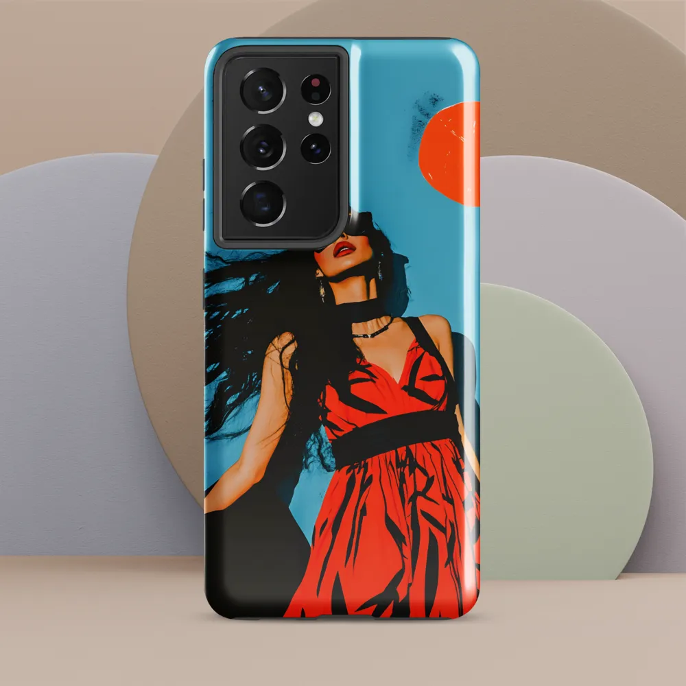 Turquoise Sun — Woman in Red Dress