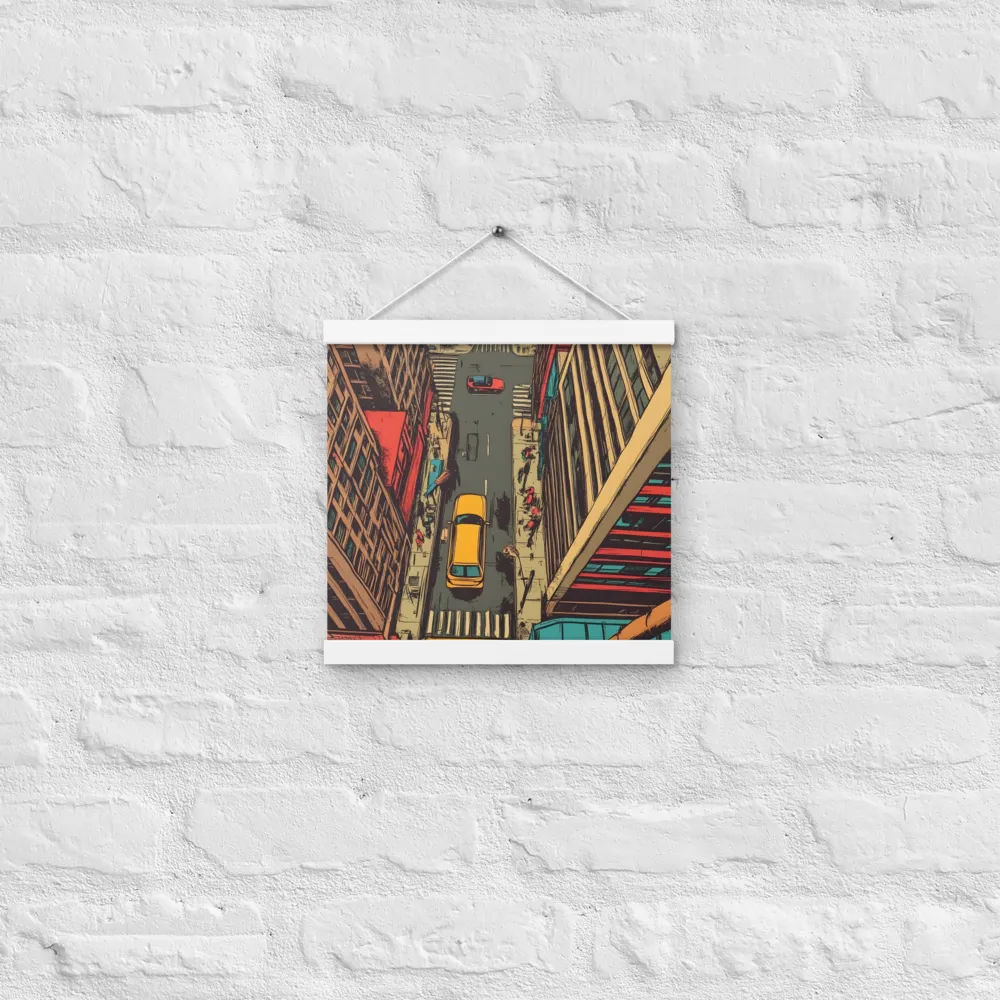 Urban Symphony | Poster With White Wood Hanger | 12″×12″