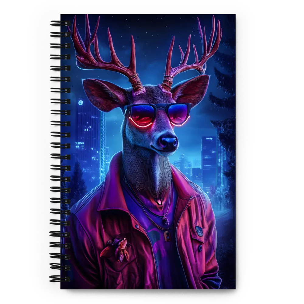 Urban Serenade: The Cool Deer | Spiral Notebook