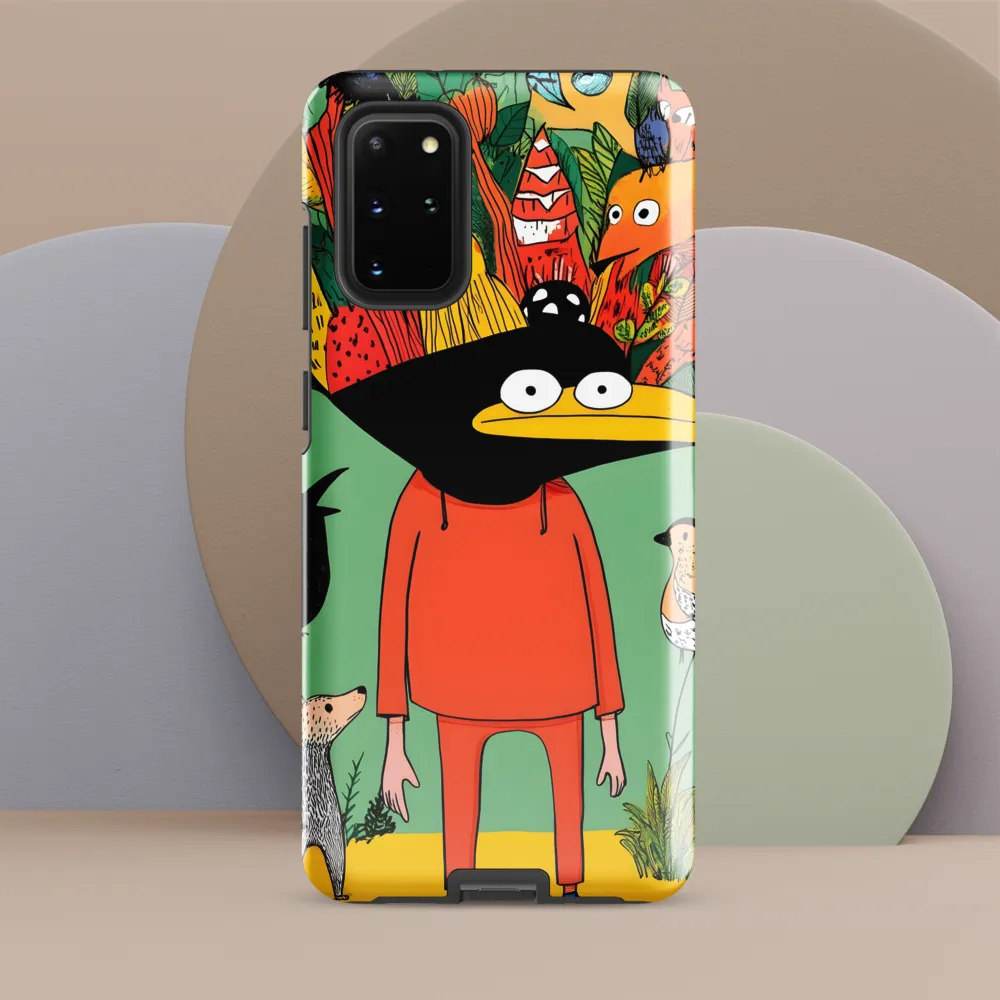 Whimsical Encounter in a Colorful Jungle