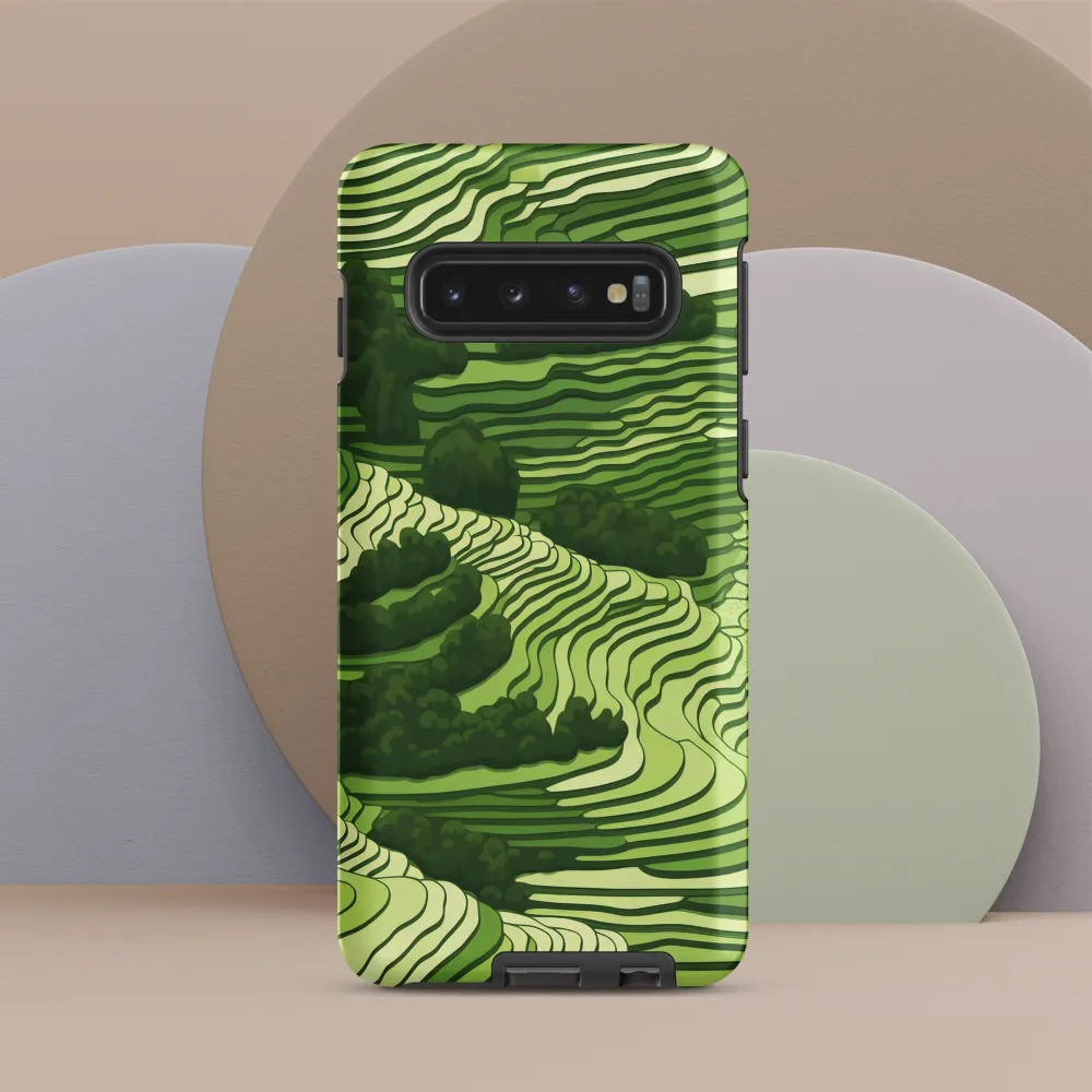 Waves of Green: An Abstract Landscape
