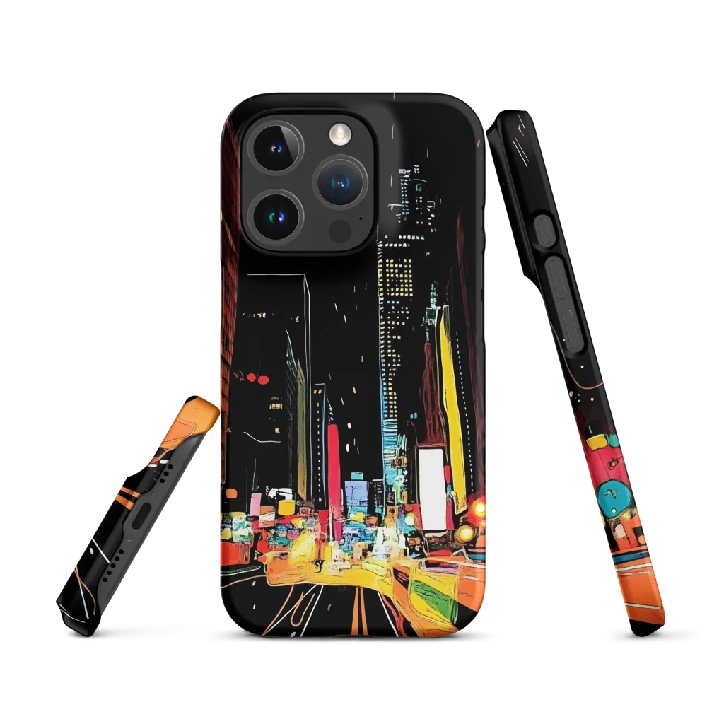 Neon Pulse of the City | Phone Case |  16 Pro | Snap Case | Matte