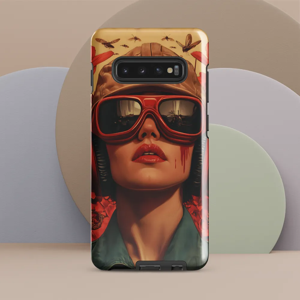 Defiant Portrait in a Floral Realm | Phone Case |  S10 Plus | Tough Case | Glossy