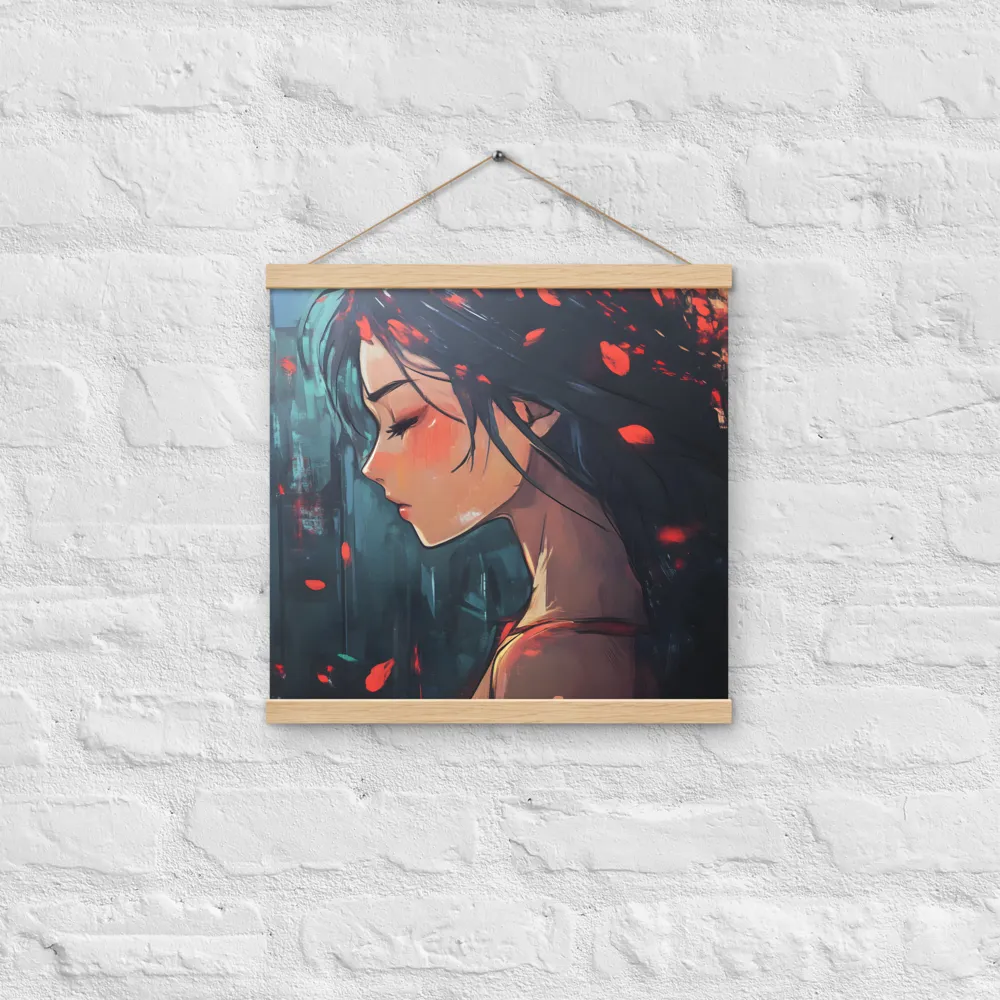 Whispers of Melancholy | Poster With Oak Wood Hanger | 16″×16″