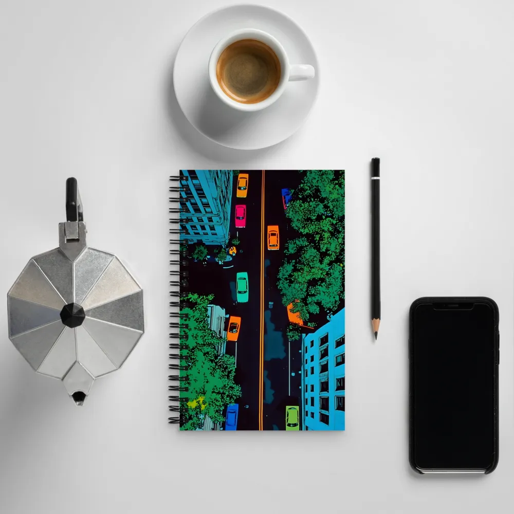 Urban Pulse: A Colorful Intersection | Spiral Notebook