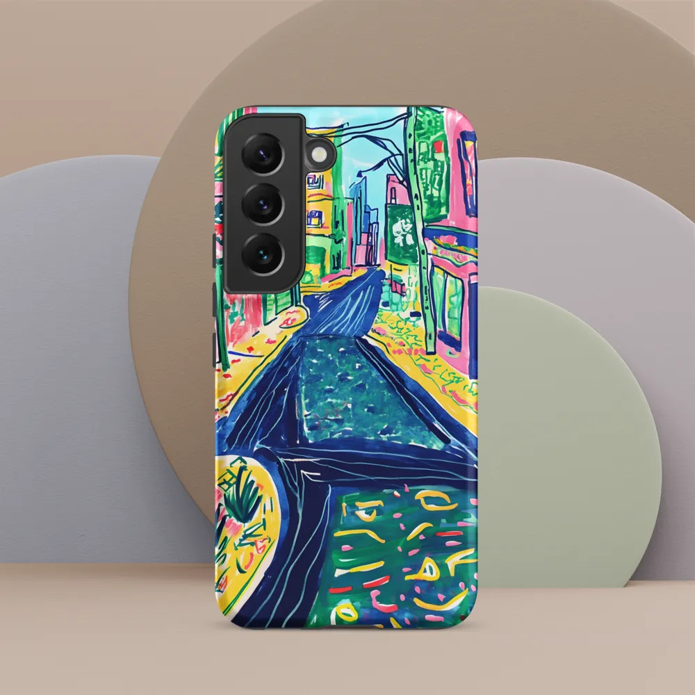 Dreamy Street in Vibrant Hues