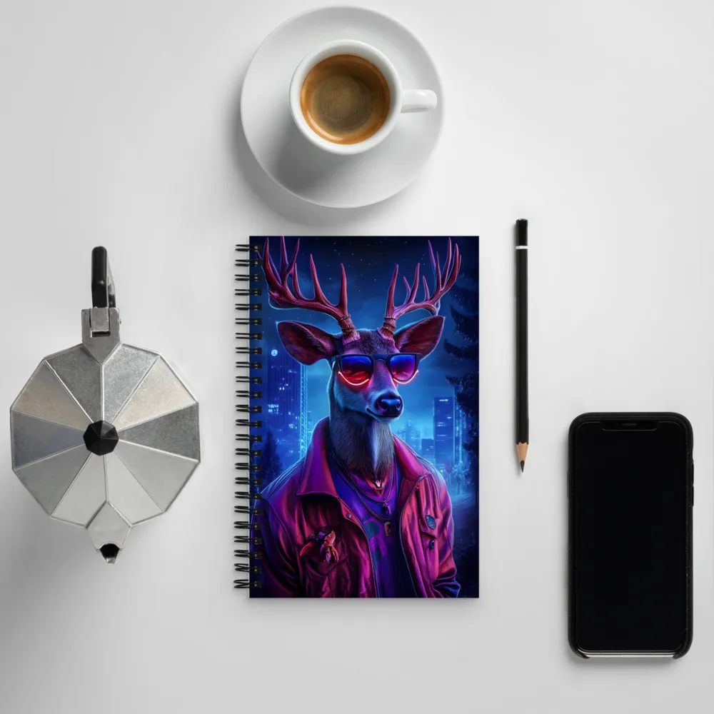 Urban Serenade: The Cool Deer | Spiral Notebook