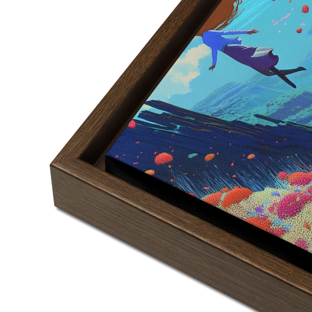 Whispers of Freedom | Canvas with Brown Frame | 12″×12″
