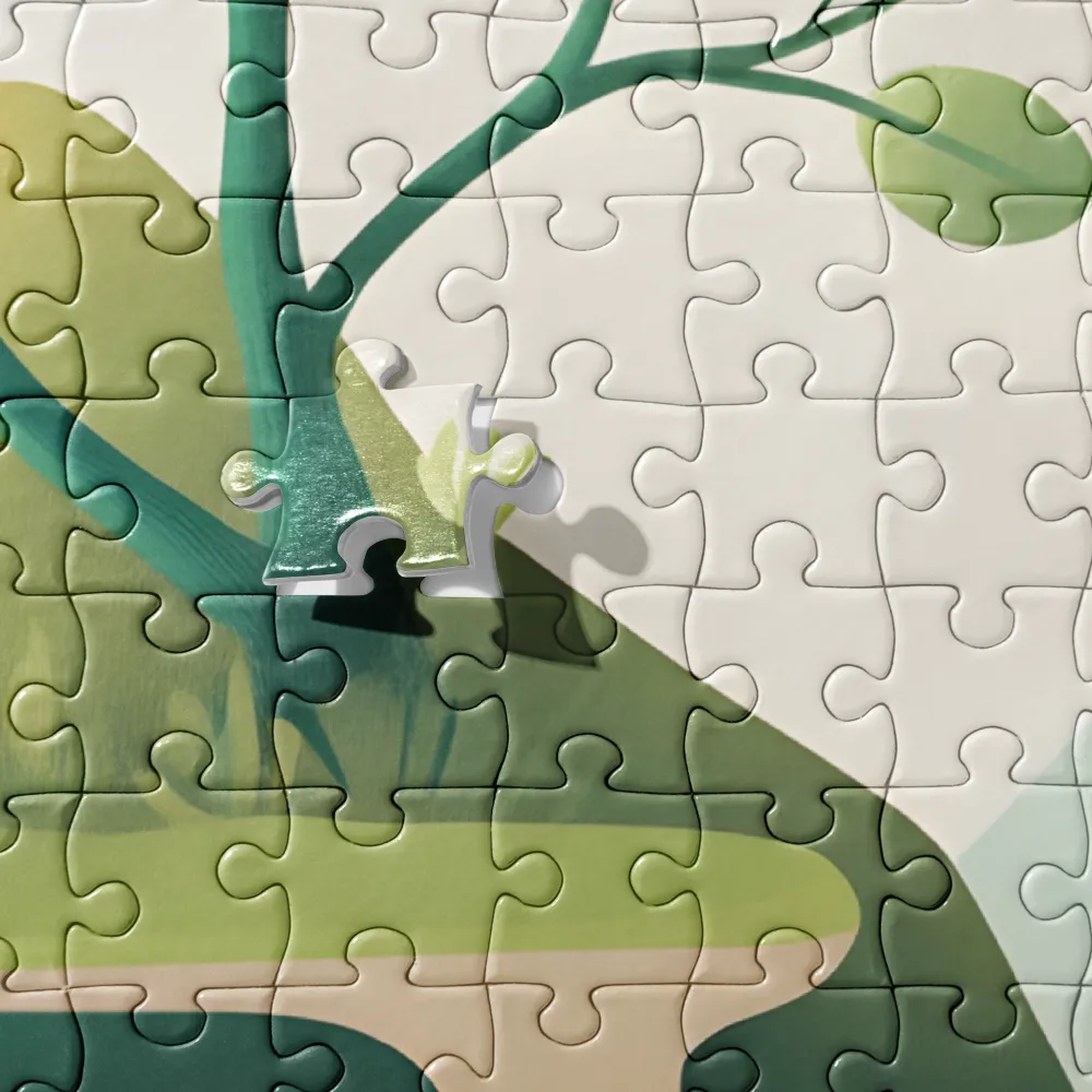 Whimsical Greenery | Jigsaw Puzzle | 520 pieces