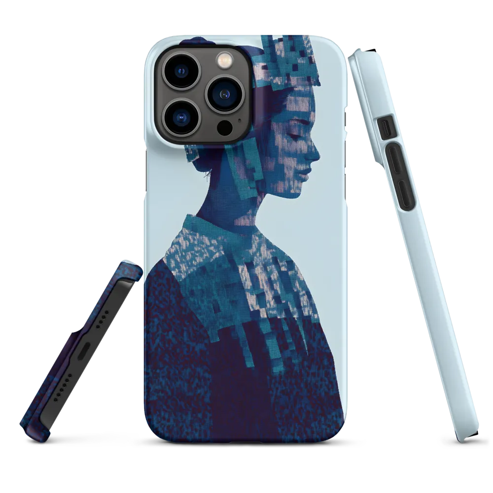 Digital Portrait in Abstract Blue