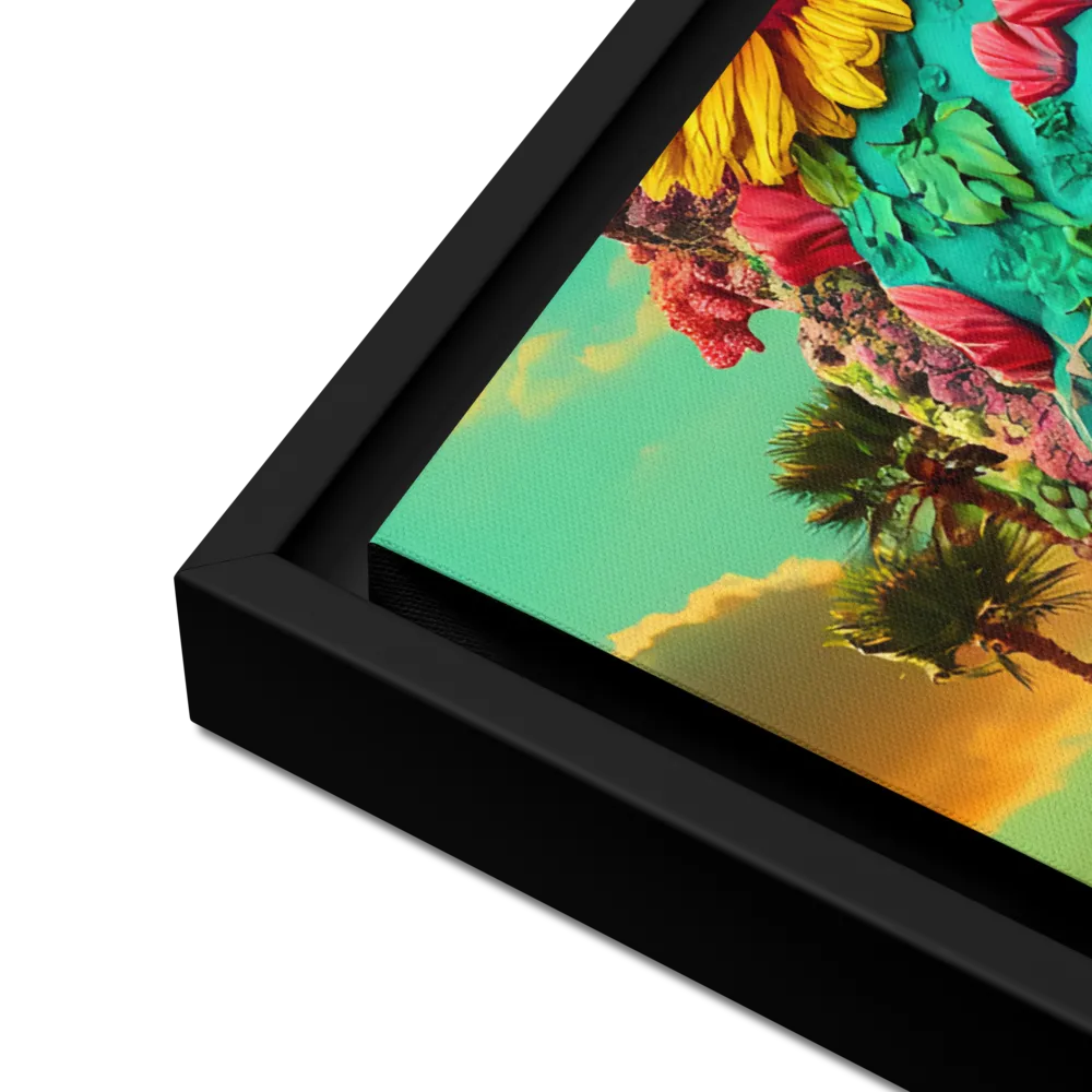 Ethereal Skull Garden | Canvas with Black Frame | 18″×24″