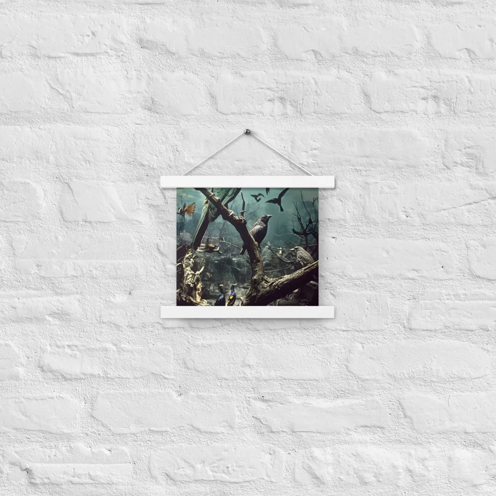 Whispers of the Avian Realm | Poster With White Wood Hanger | 10″×10″