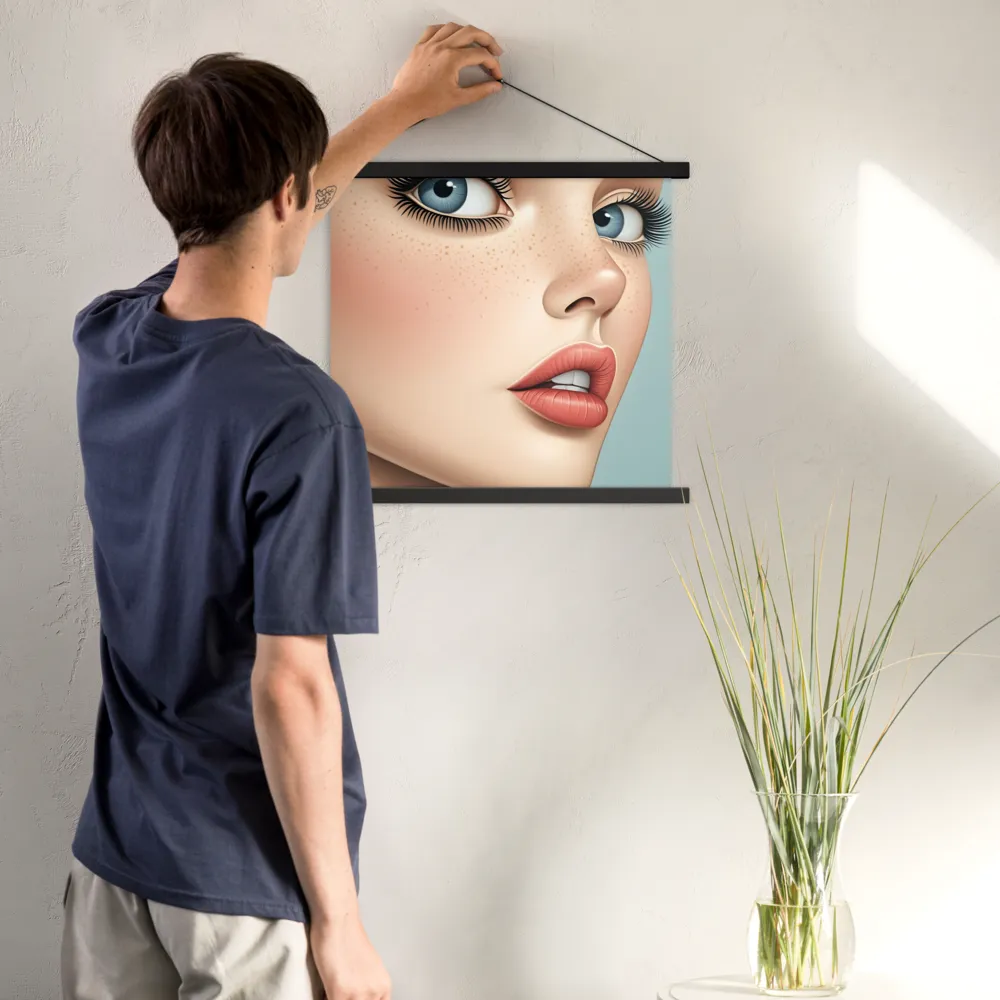 Intriguing Elegance | Poster With Black Wood Hanger | 18″×18″