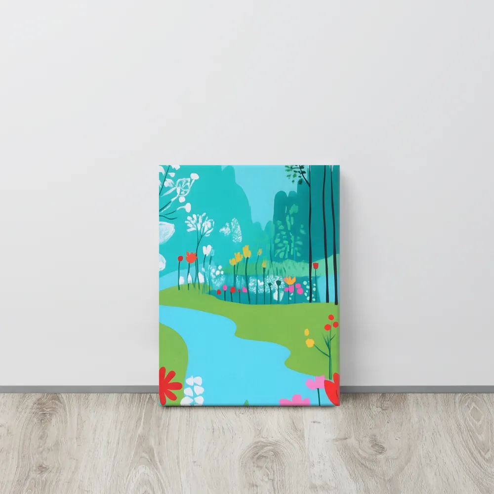 Whispers of Spring: A Colorful Retreat | Canvas | 12″×16″