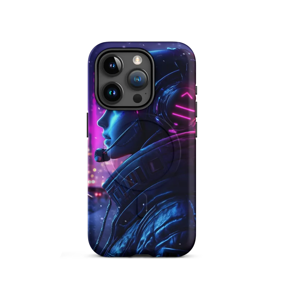 Dystopian Elegance: Cyberpunk Figure in Neon