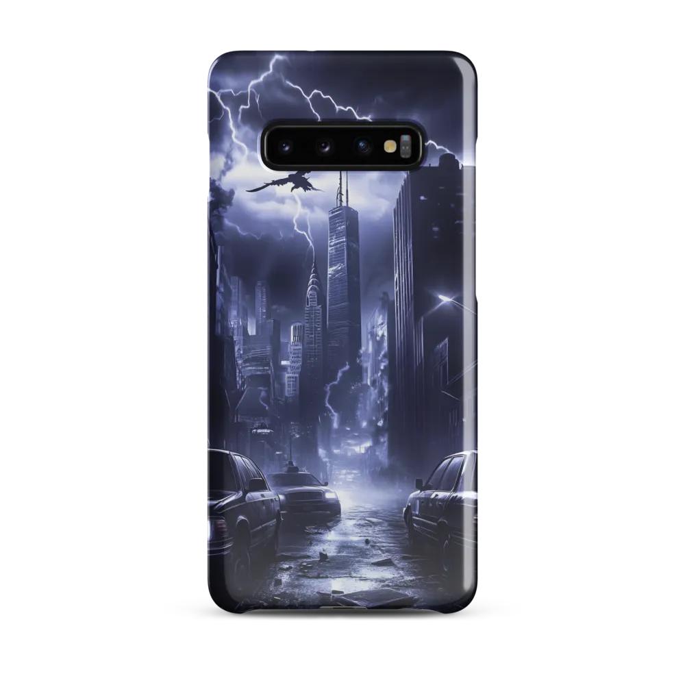 Stormy Cityscape: Shadows of the Night | Phone Case |  S10 Plus | Snap Case | Glossy