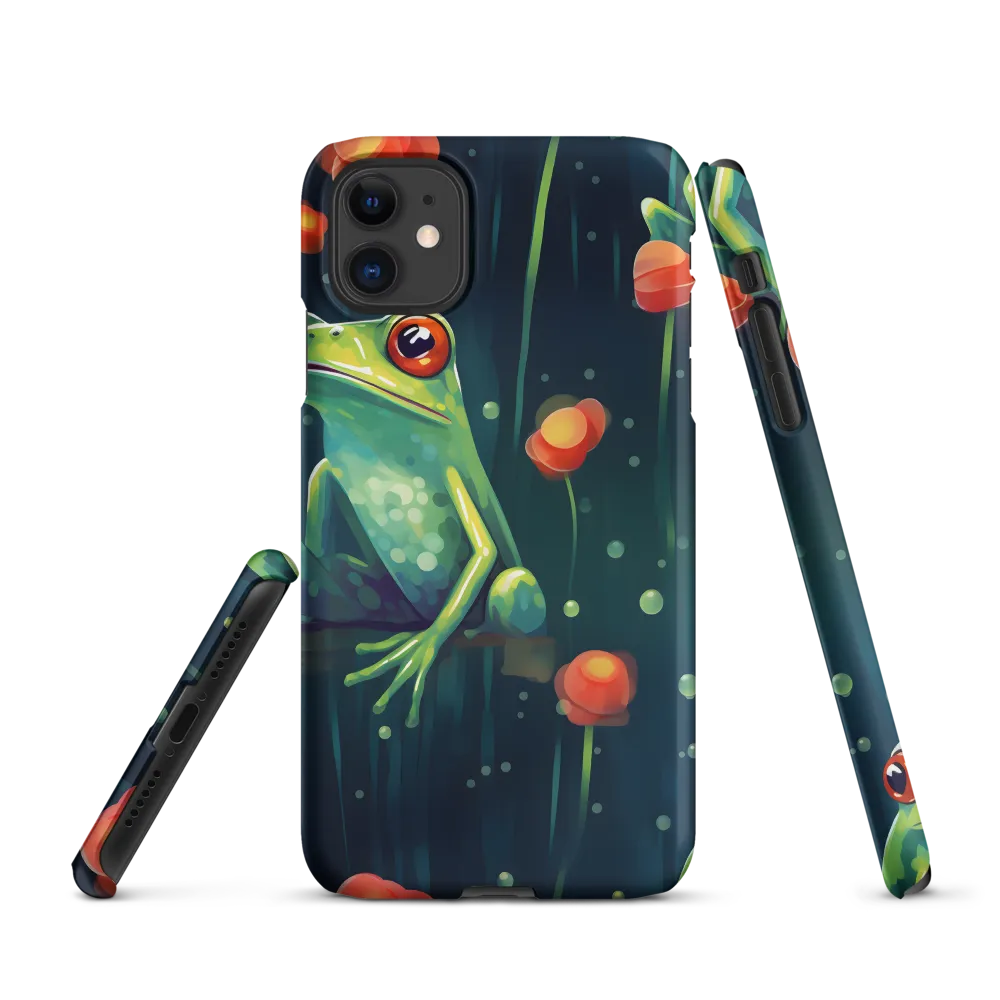 Playful Frogs in a Lush Pond | Phone Case |  11 | Snap Case | Matte