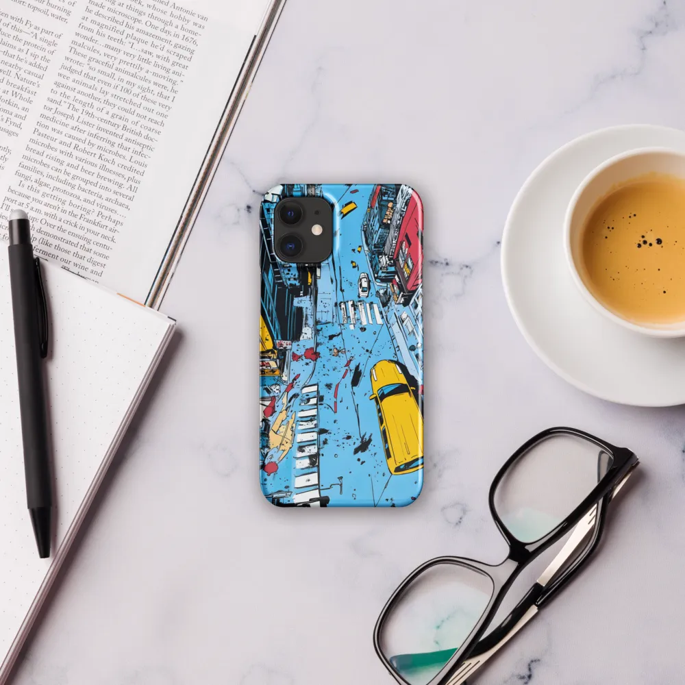 Urban Chaos: Aerial View of City Life | Phone Case |  12 Mini | Snap Case | Glossy