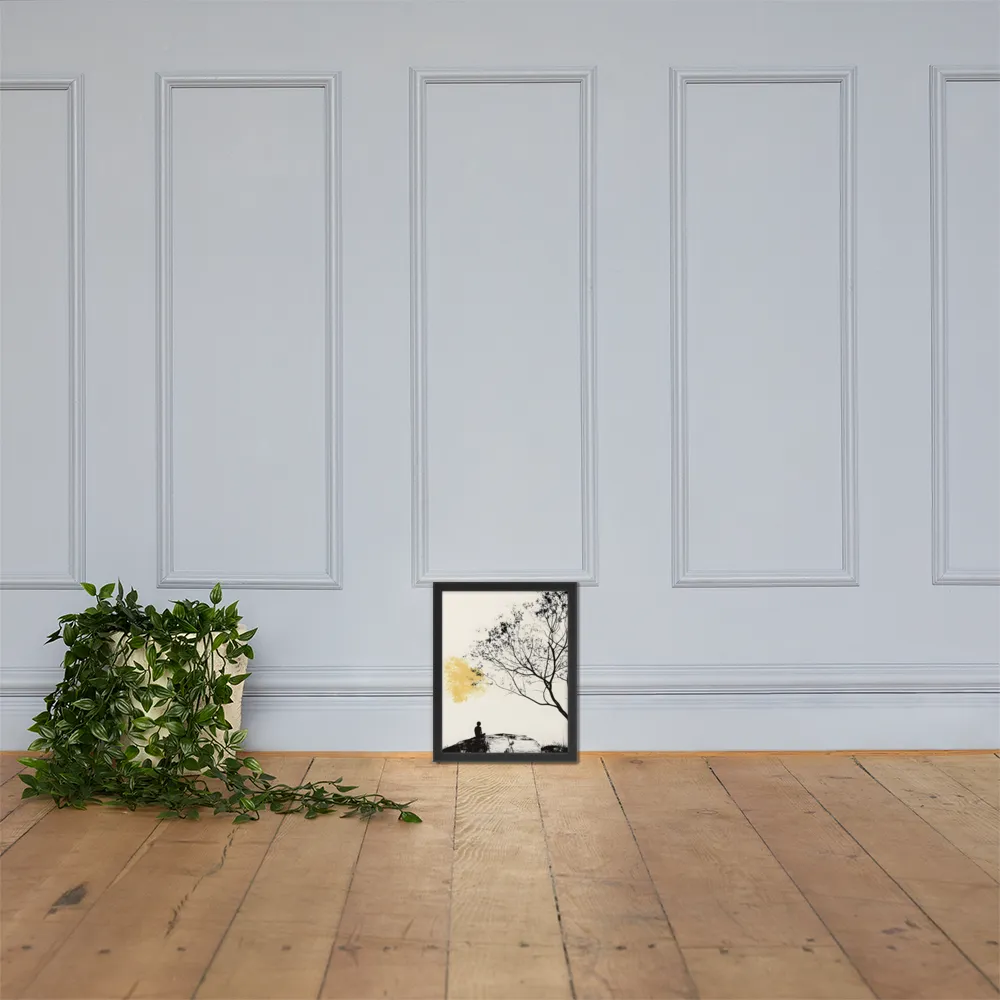 Whispers of Solitude | Poster with Black Frame | 11″×14″