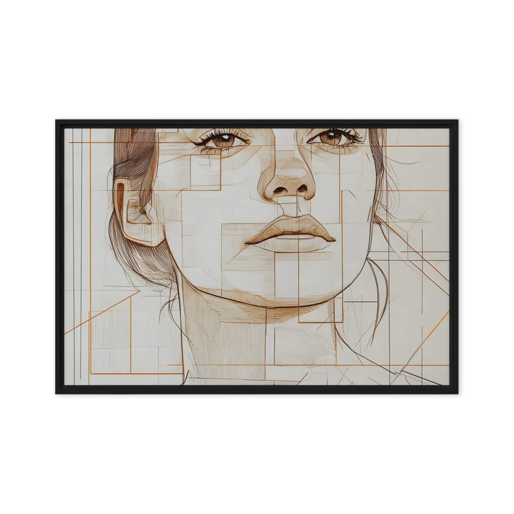 Geometric Serenity: A Minimalist Portrait
