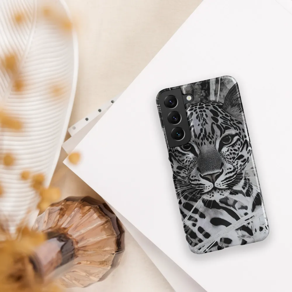 Majestic Gaze: The Leopard's Portrait | Phone Case |  S22 | Snap Case | Matte