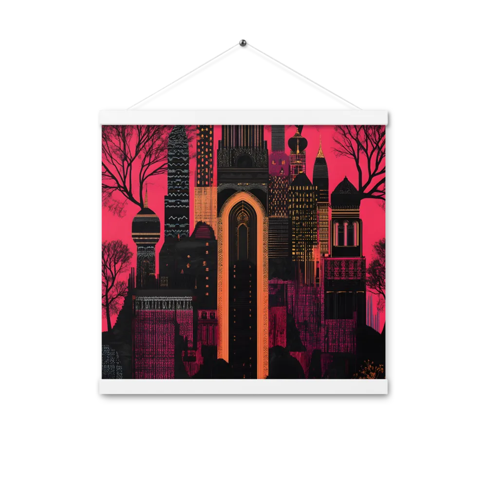 Urban Reverie | Poster With White Wood Hanger | 16″×16″