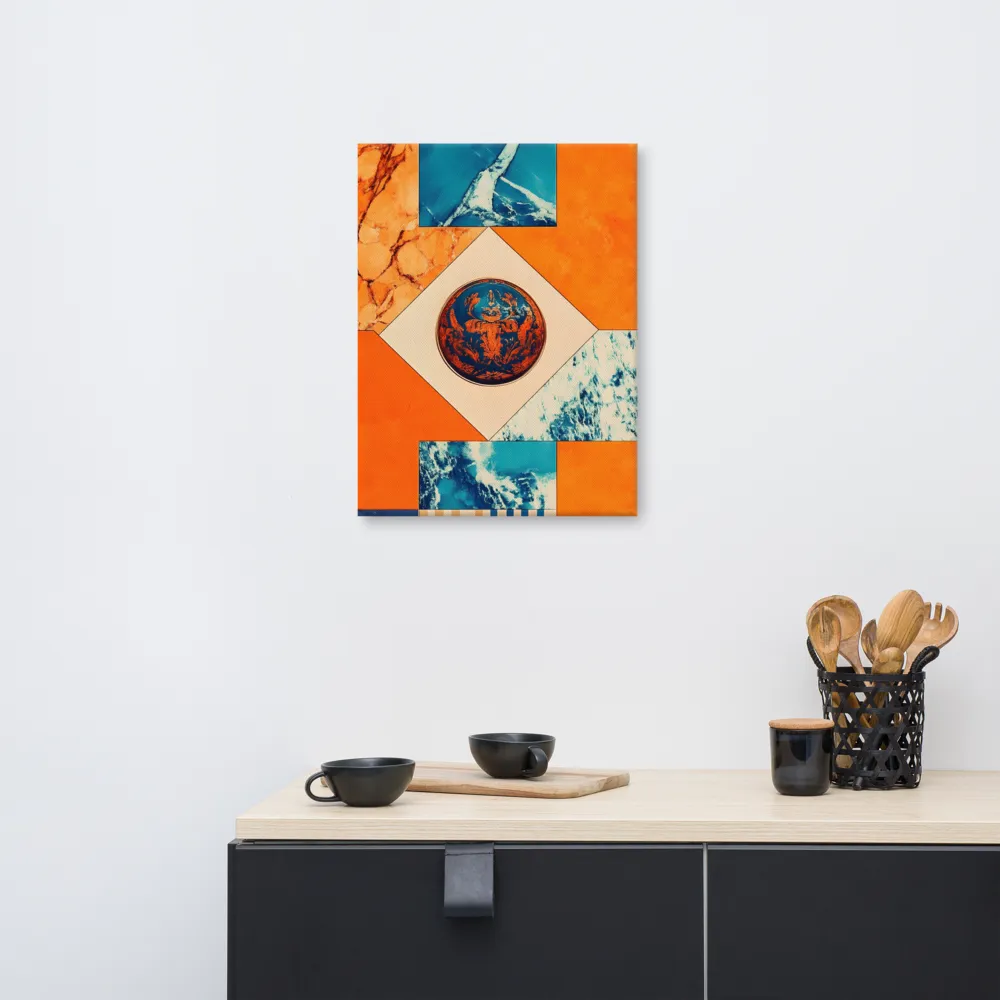 Harmonious Encounters: Abstract Geometry | Canvas | 18″×24″