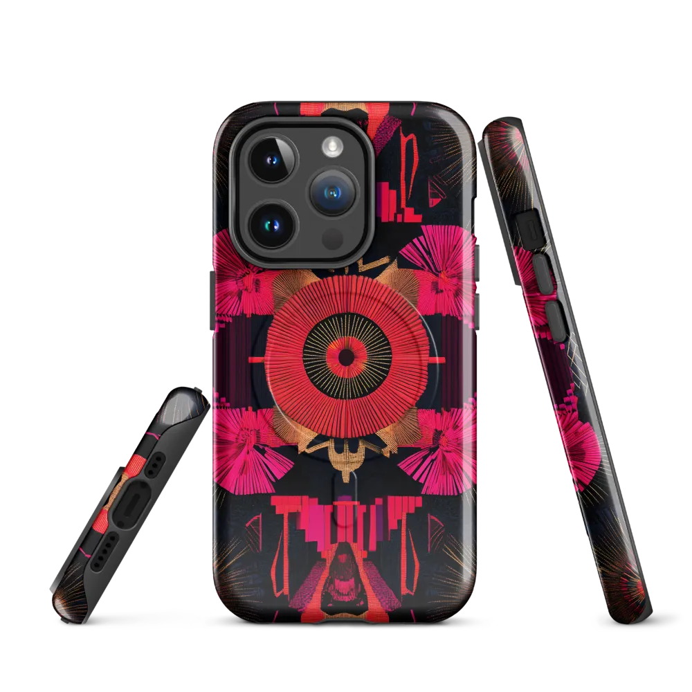 Dynamic Geometric Symphony | Phone Case |  14 Pro | MagSafe® Tough Case | Glossy