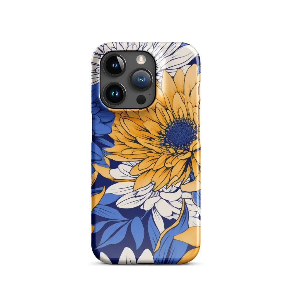 Floral Harmony in Blue and Yellow