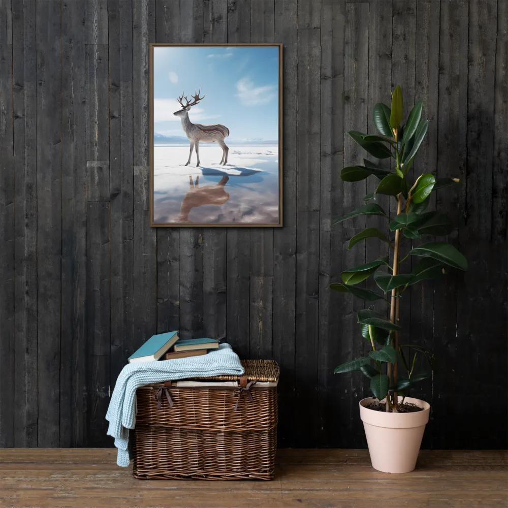 Majesty in Reflection | Canvas with Brown Frame | 20″×28″