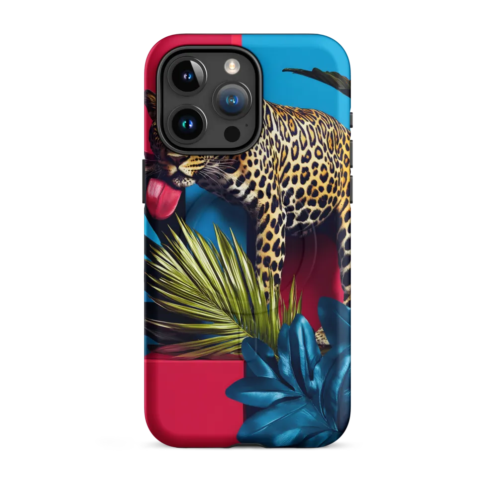 Playful Leopard in Vibrant Paradise