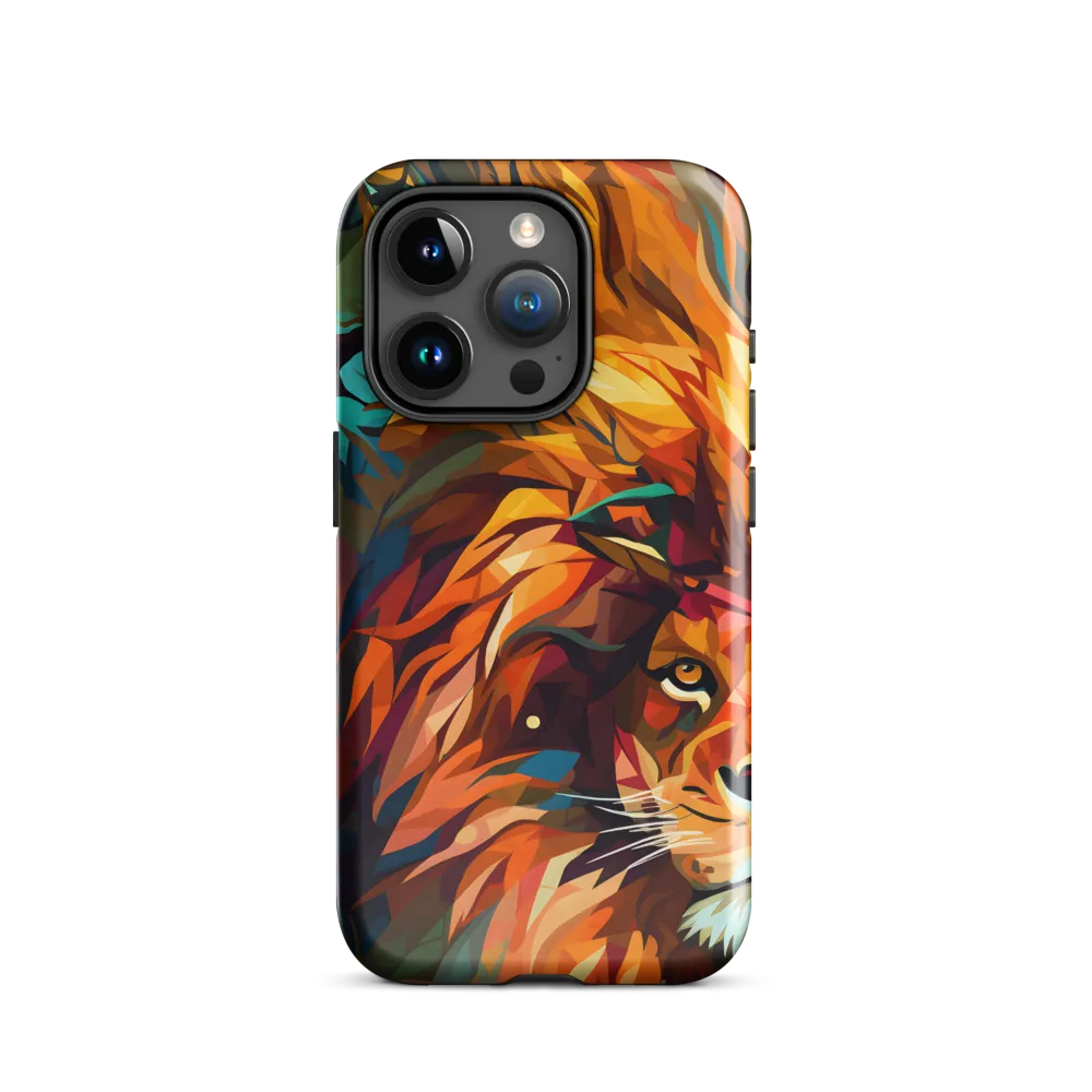 Majestic Gaze: The Polygonal Lion