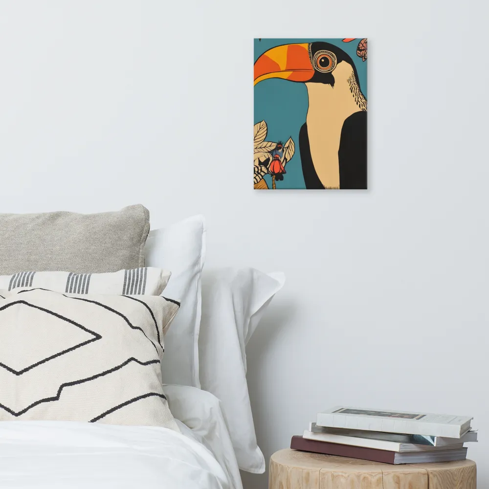 Tropical Majesty: The Toucan at Rest | Canvas | 12″×16″