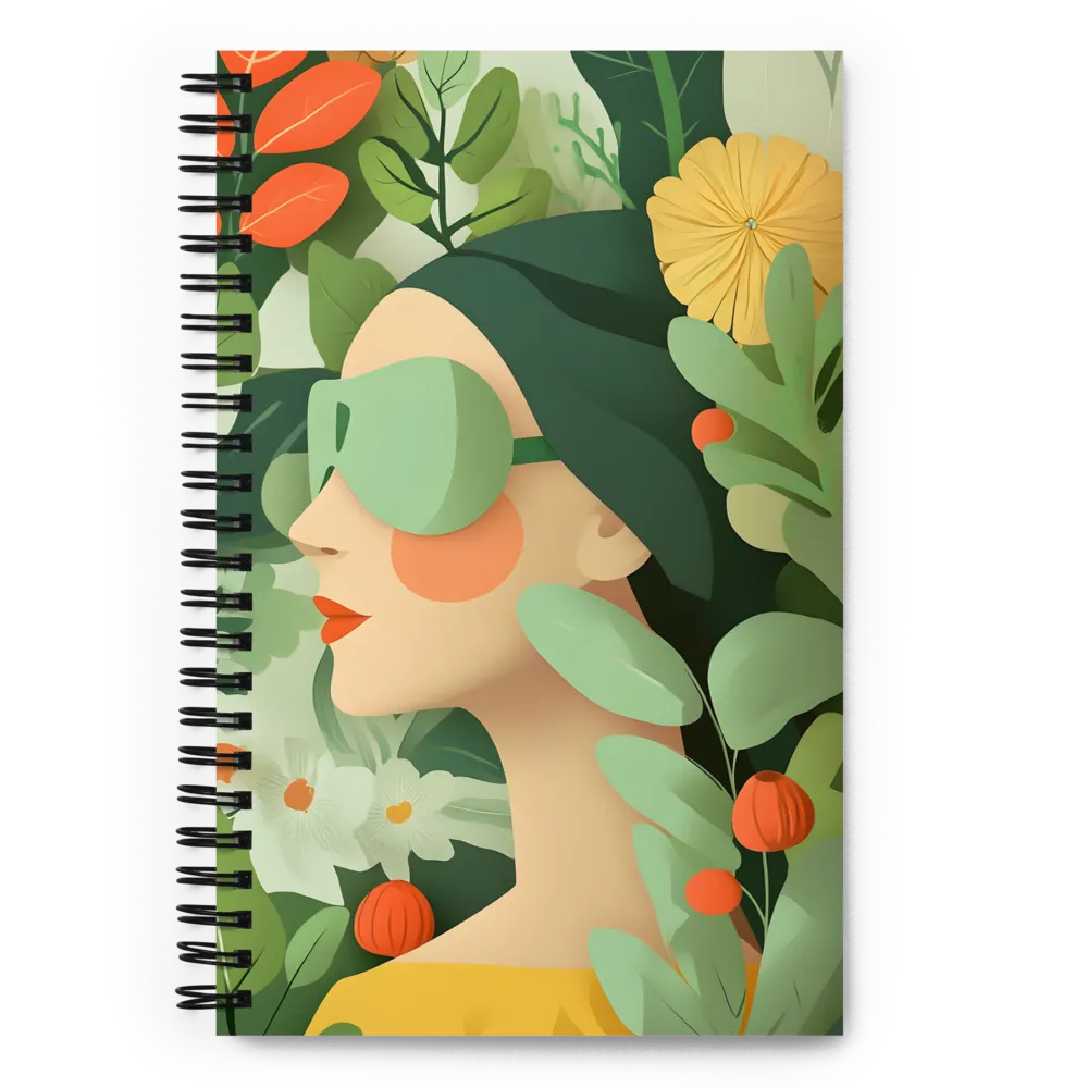 Nature's Serenity: A Modern Portrait | Spiral Notebook