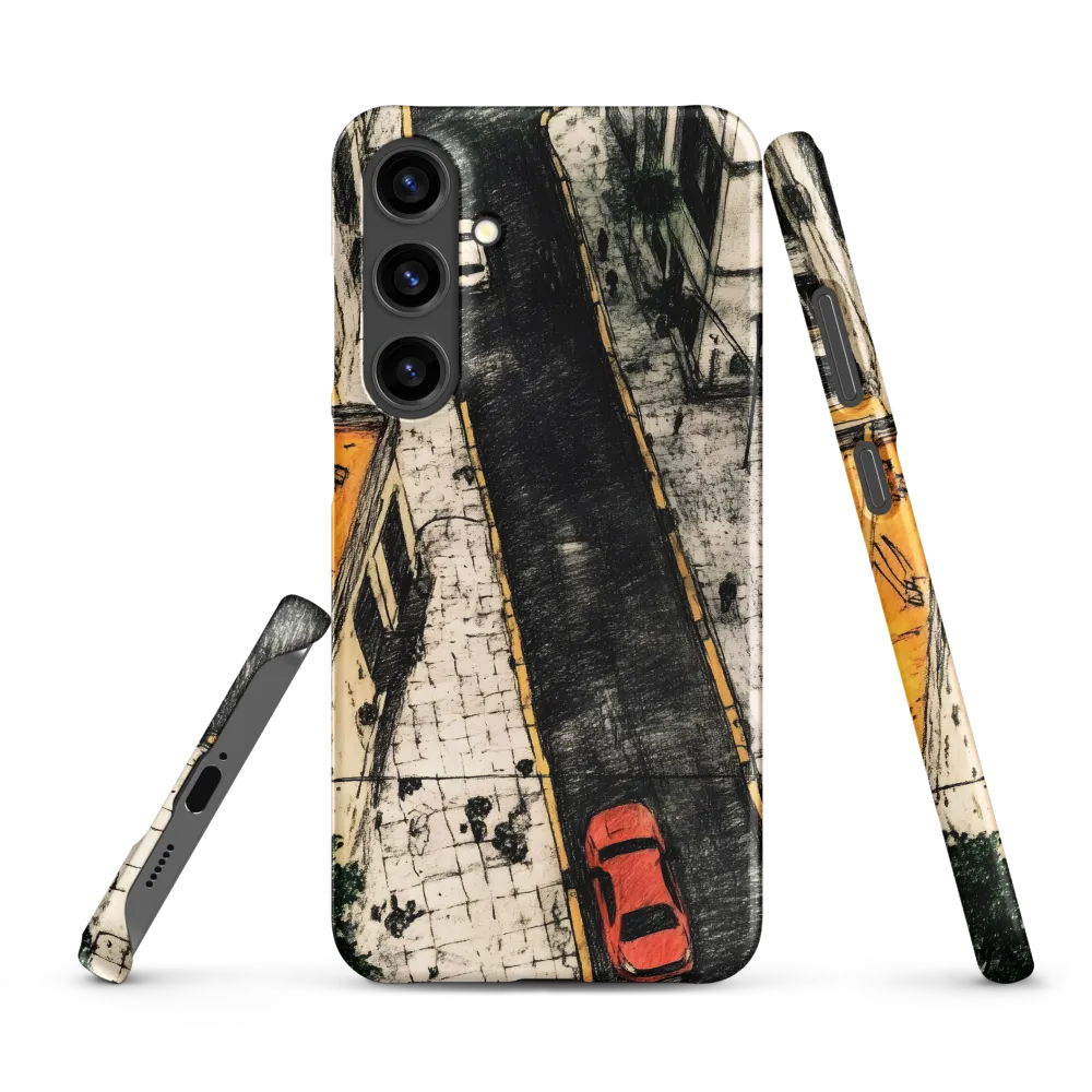 Urban Harmony: Aerial Street View | Phone Case |  S24 Plus | Snap Case | Matte