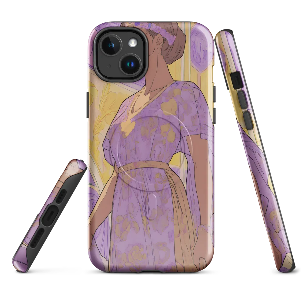 Elegance in Floral Harmony | Phone Case |  14 Plus | MagSafe® Tough Case | Glossy