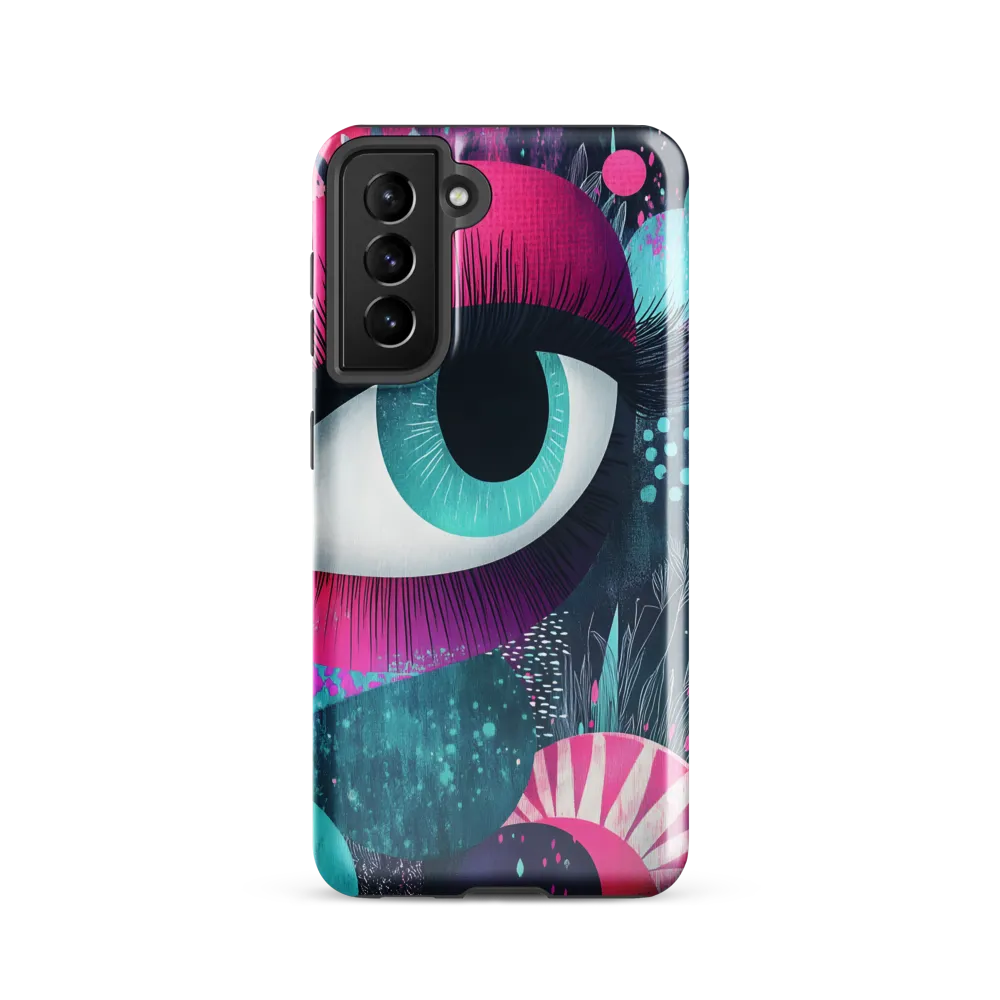 Iris in Magenta and Teal