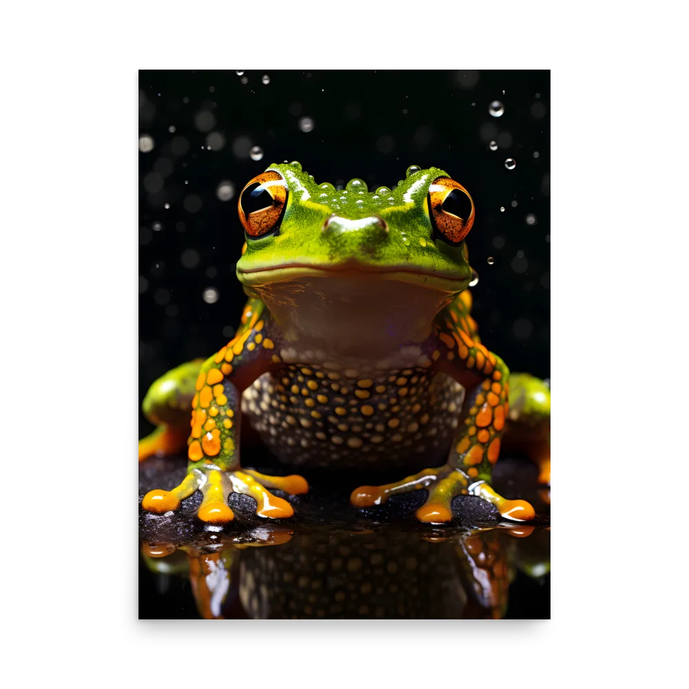 Emerald Elegance: The Frog in Focus | Poster | 18″×24″