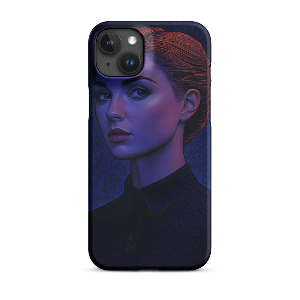 Ethereal Portrait in Blue and Red