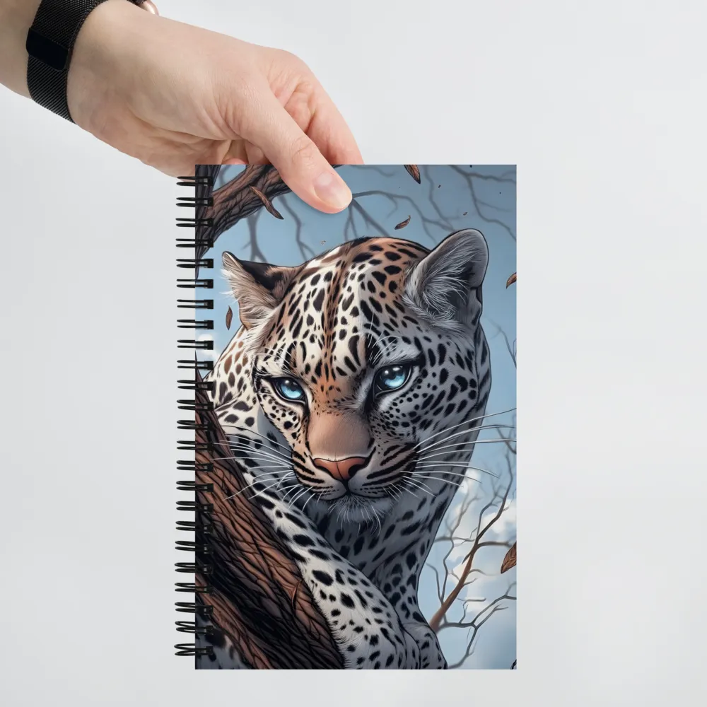 Silent Vigil: The Enigmatic Leopard | Spiral Notebook