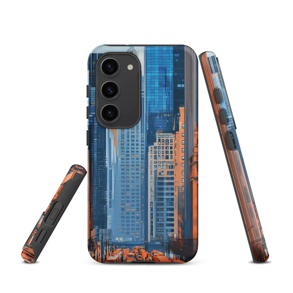 Urban Symphony in Blue and Orange